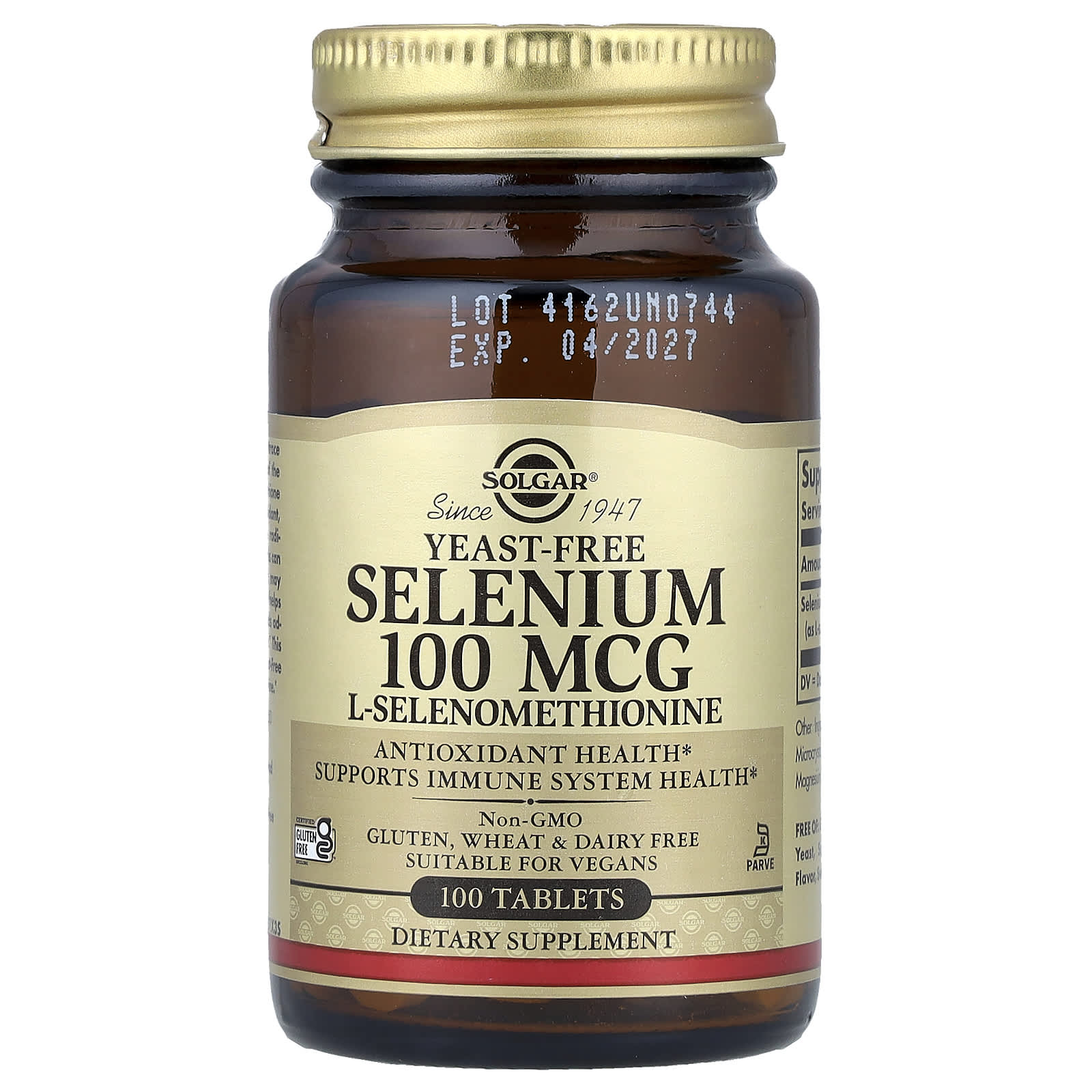 Solgar - Selenium Yeast Free 100mcg 100 Tabs