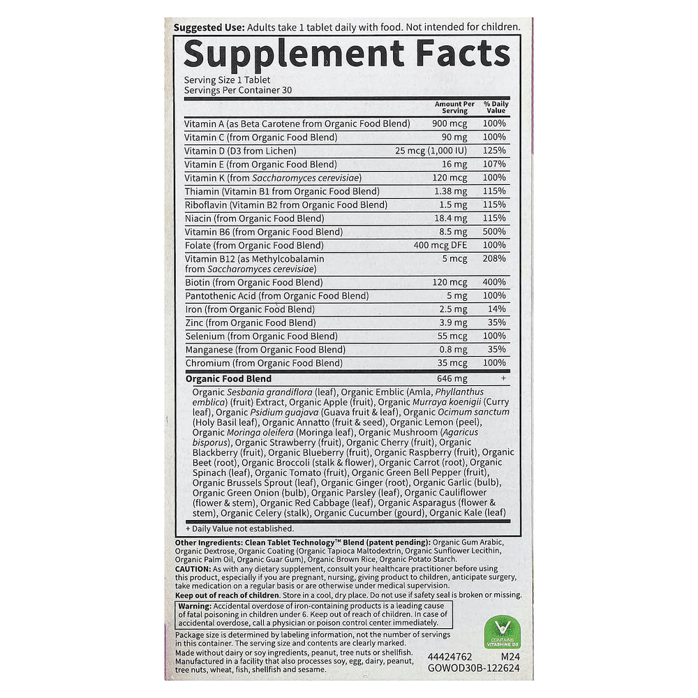 Mykind Women's Once Daily ingredienser