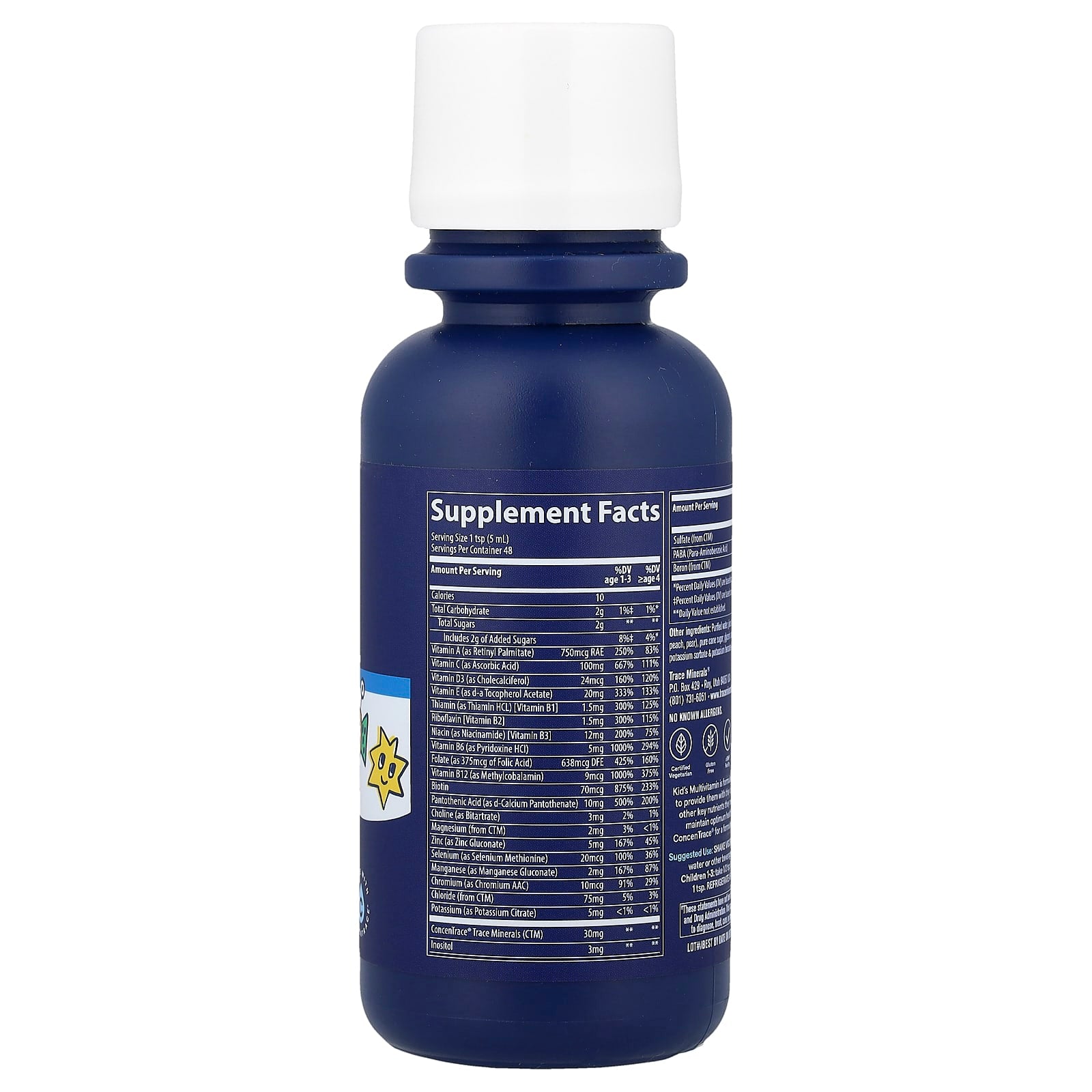 Trace Barnvitamin baksida näringsfakta
