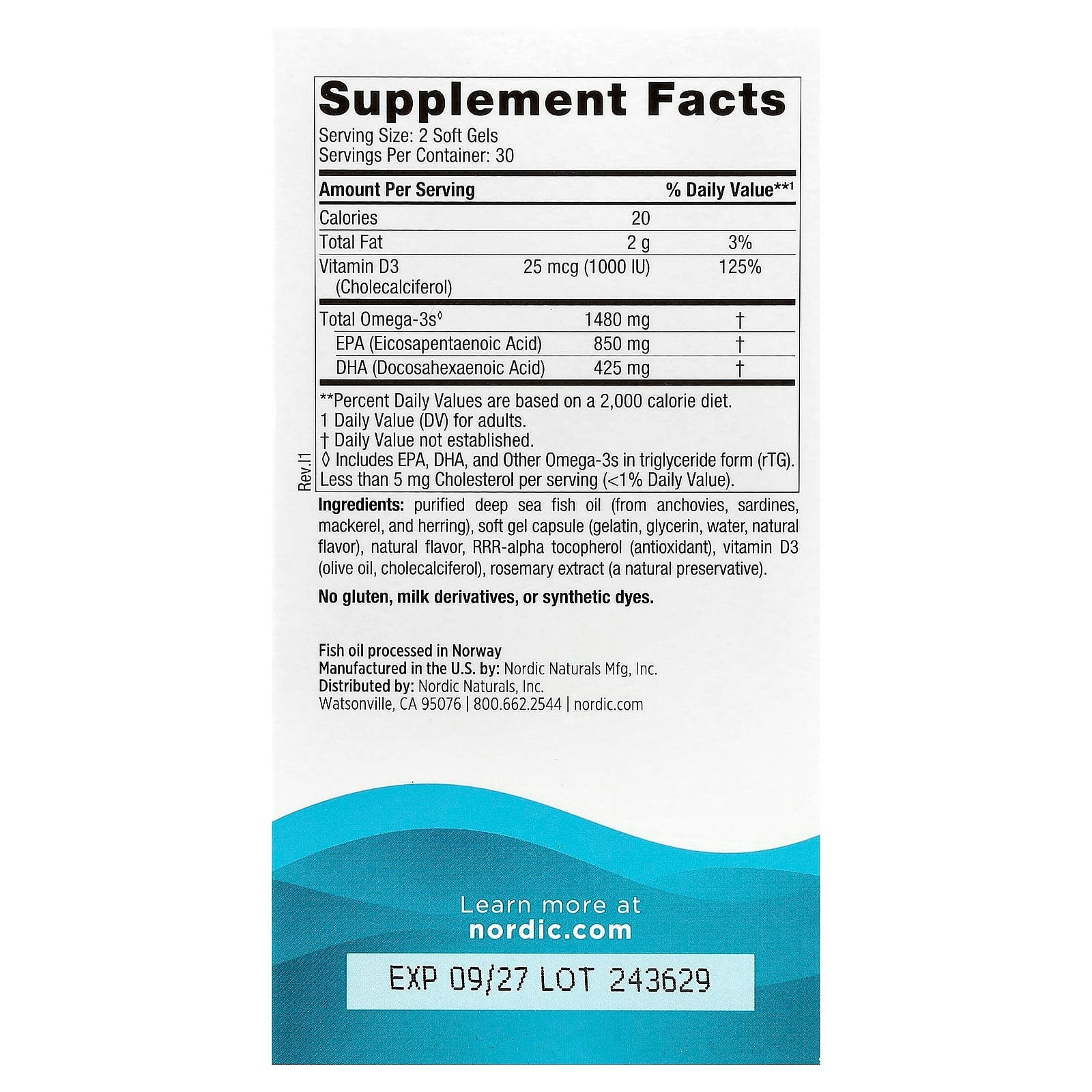 Nordic Naturals - Ultimate Omega Xtra, 1480mg Sitruuna - 60 Pehmeää kapselia