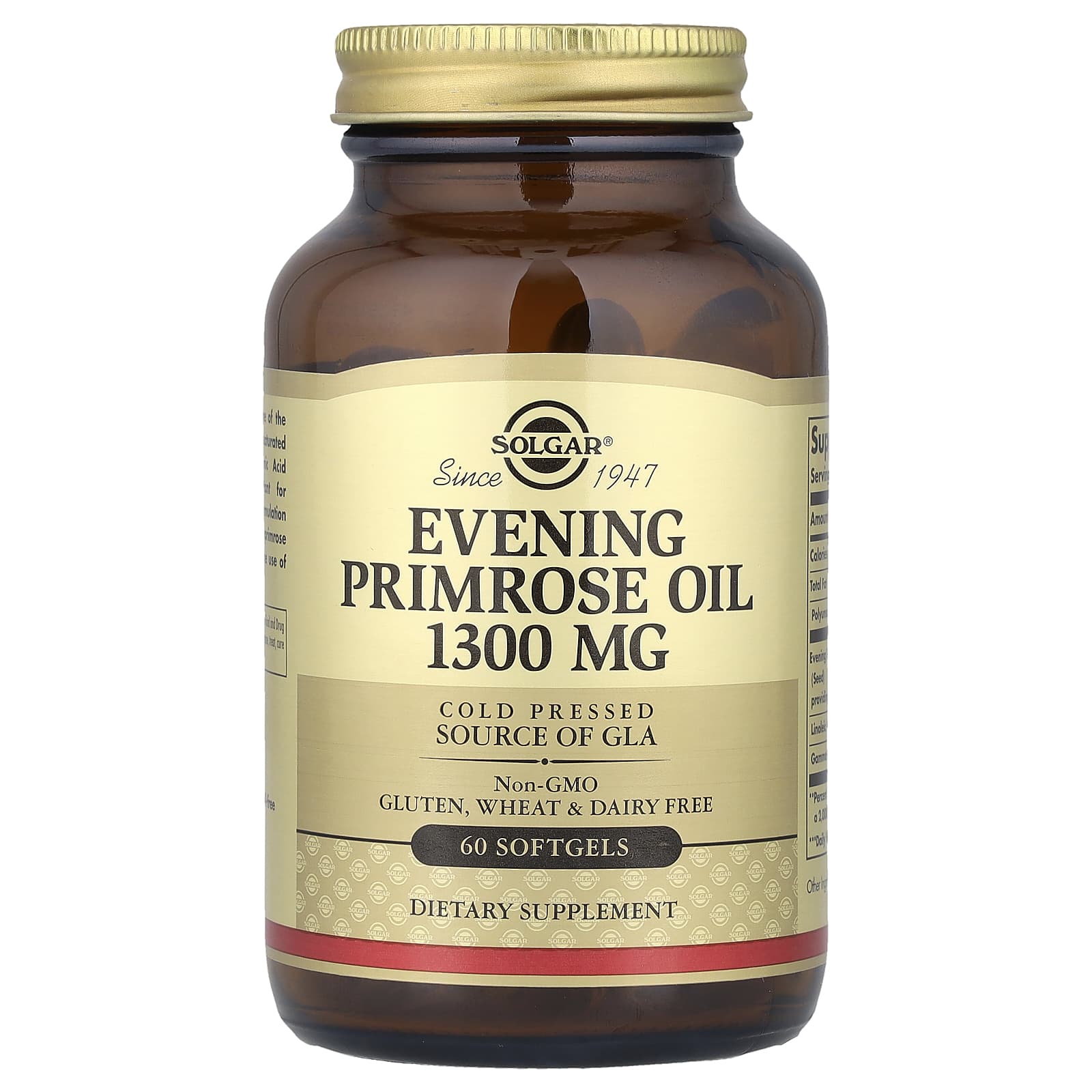 Evening Primrose Oil 1300 mg GLA baksida
