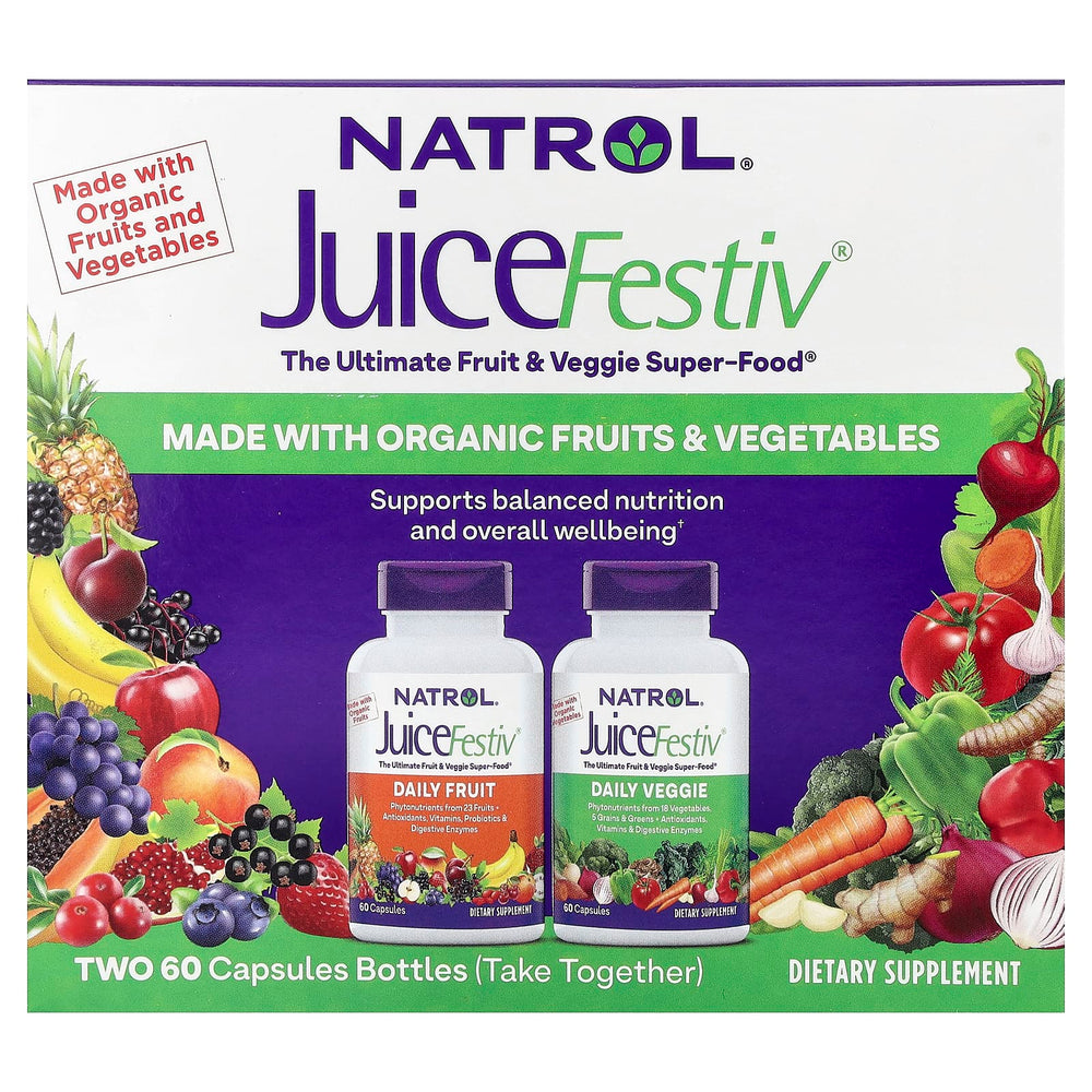 Natrol JuiceFestiv baksida näringsfakta