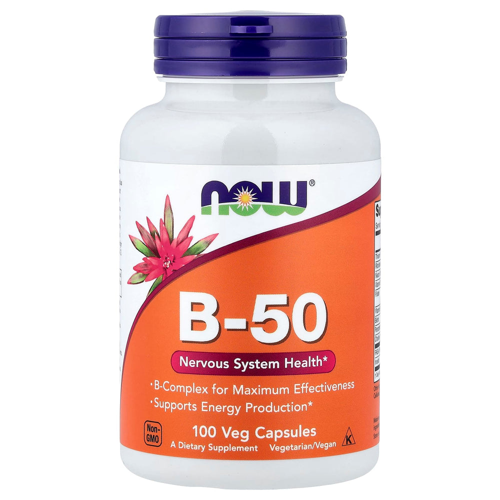 Vitamin B-50 baksida med näringsfakta