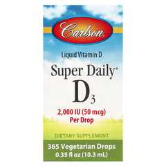 Super Daily D3 flaska öppen med kapslar