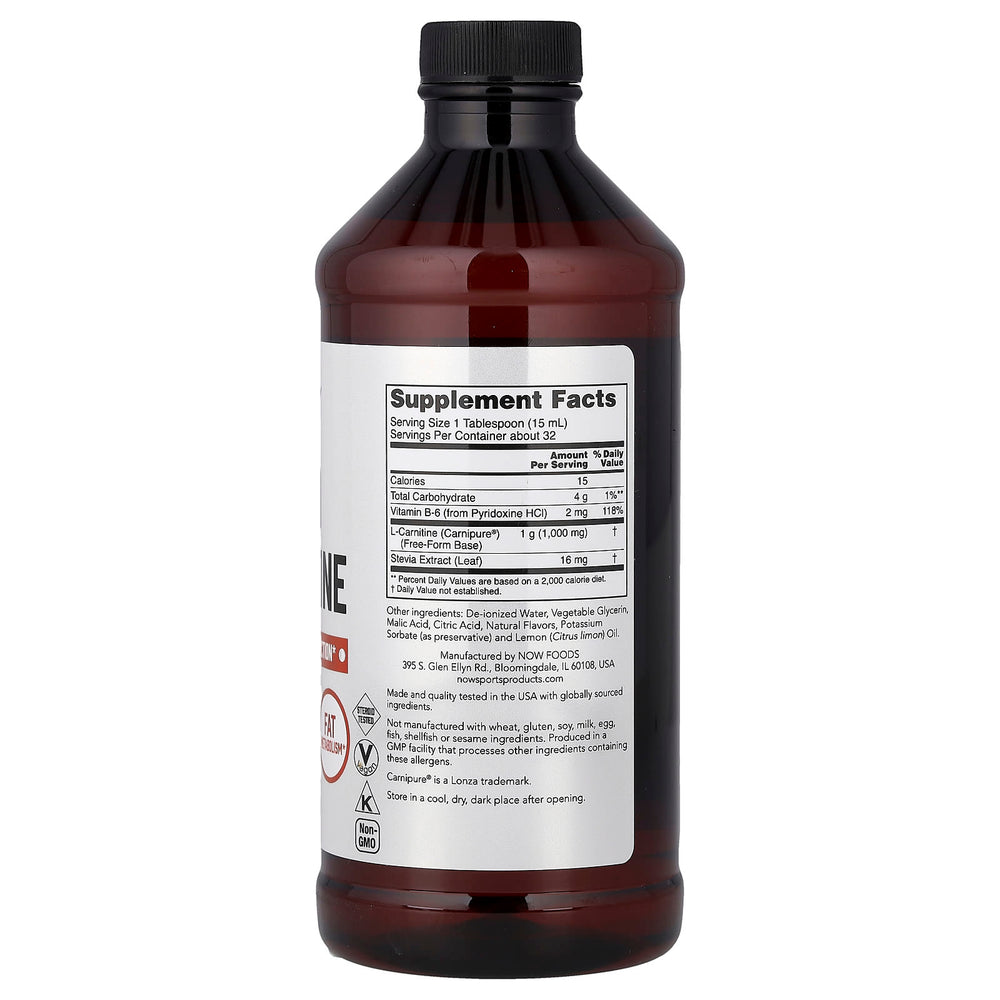 L-Karnitin Liquid ingredienser & etikett