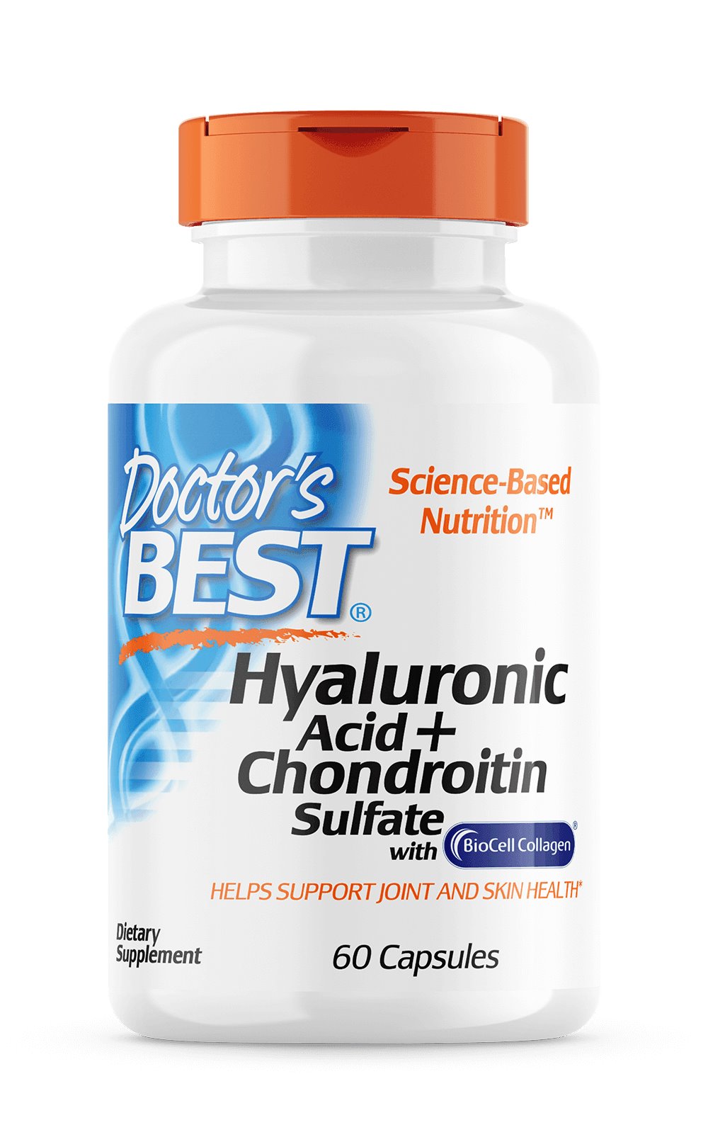 Doctor'S Best - Hyaluronsyre + Chondroitinsulfat med Biocell Kollagen - 60 Kapsler