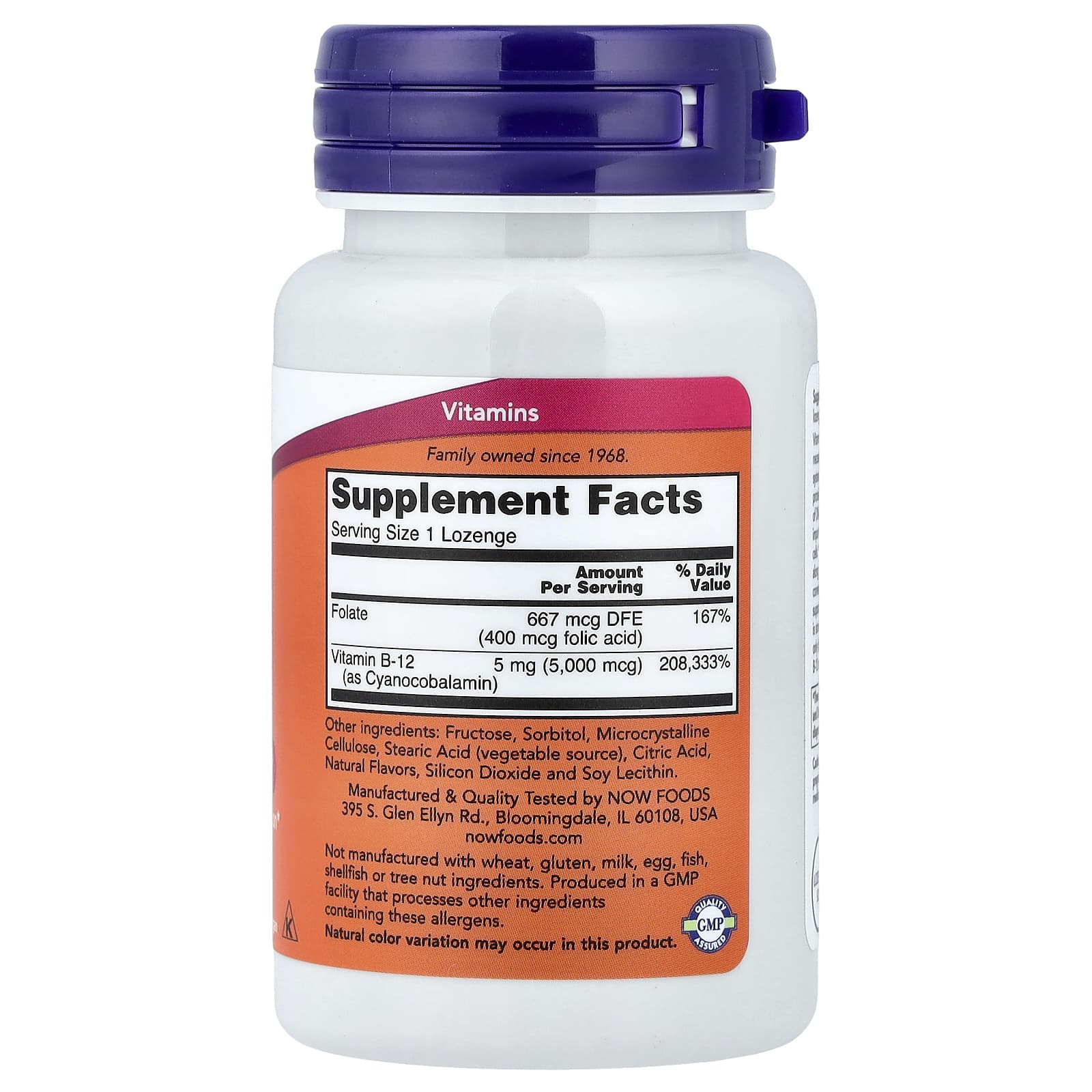 Now Foods - Vitamin B-12 With Folic Acid
