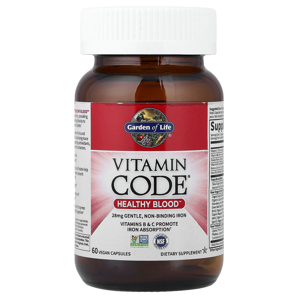 Vitamin Code Healthy Blood ingredienser & etikett