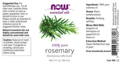 NOW Foods - Essential Oil, Rosemary Oil - 30ml.