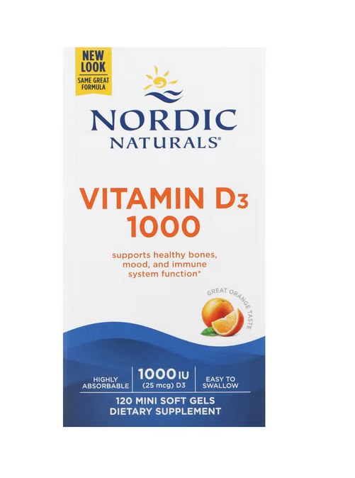 Nordic Naturals - Vitamin D3, 1000IU Orange - 120 Sgels