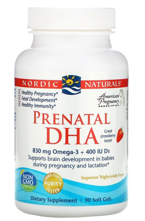 Prenatal DHA – Jordgubbe & Apelsin förpackning öppen
