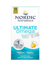 Nordic Naturals - Ultimate Omega Xtra, 1480mg Sitruuna - 60 Pehmeää kapselia