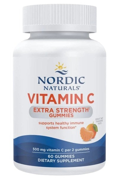 Vitamin C Extra Strength Tugggummin – Tangerinsmak framsida