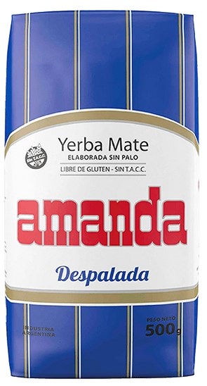 amanda Yerba Mate ingredienser-etikett