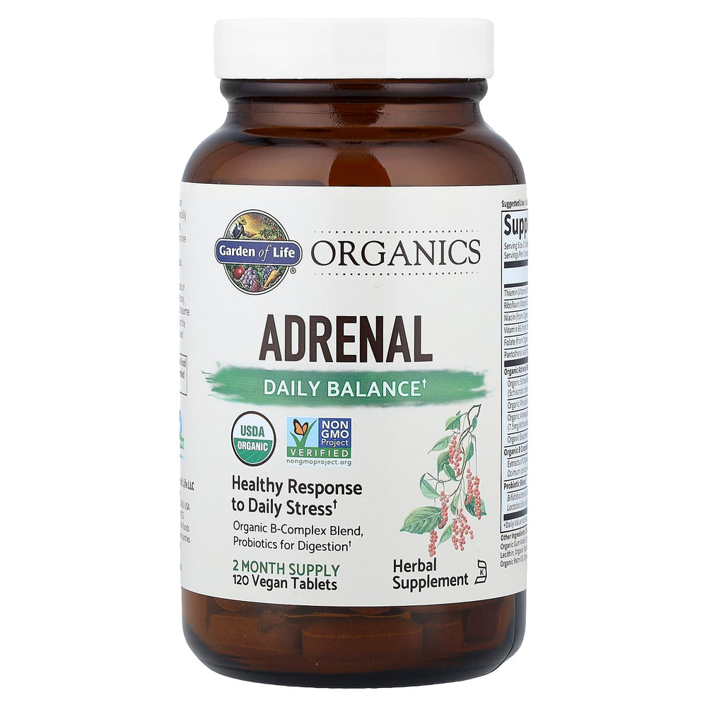 Garden Of Life Adrenal Daily Balance produktflaska detaljbild
