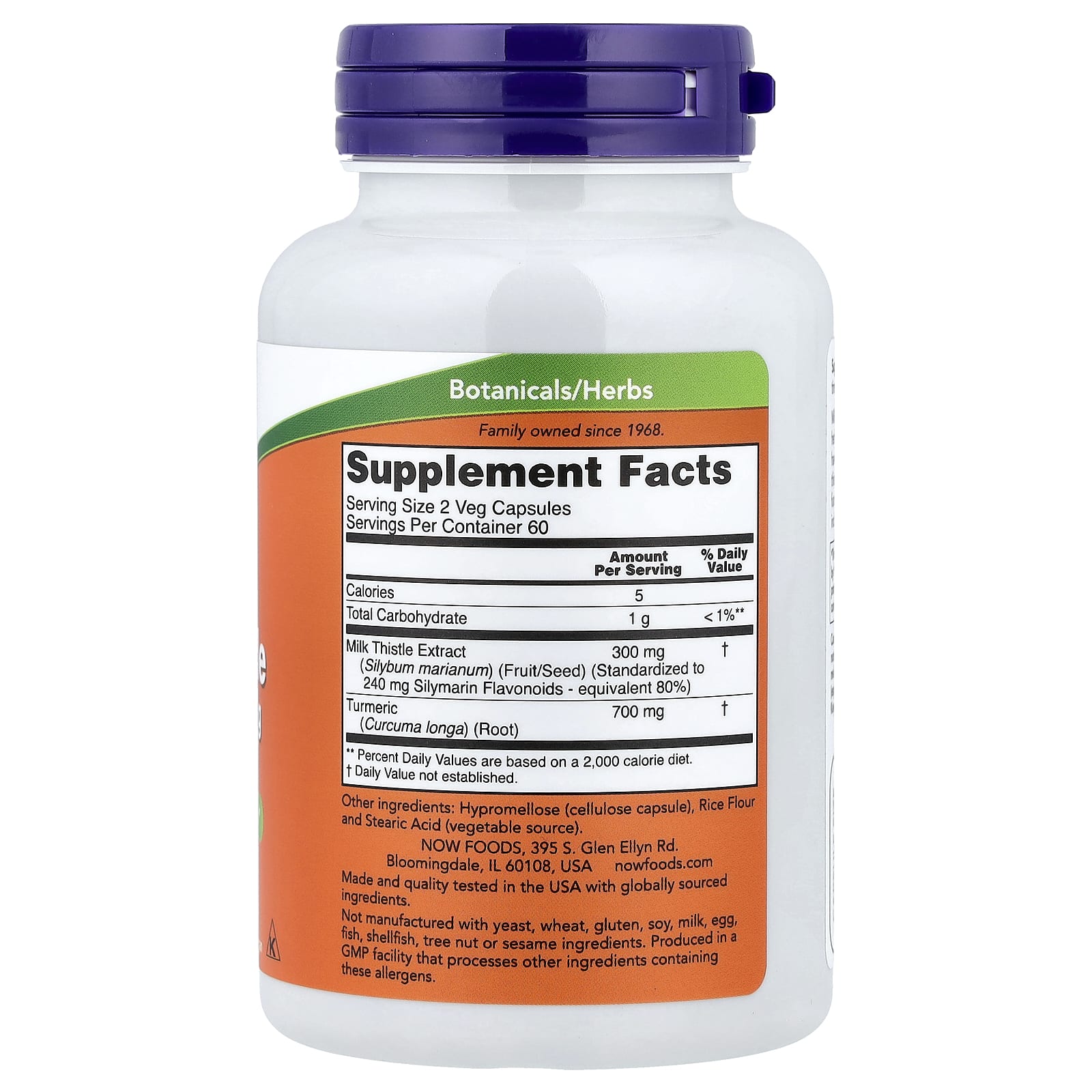 Milk Thistle Extract With Turmeric kapsel närbild