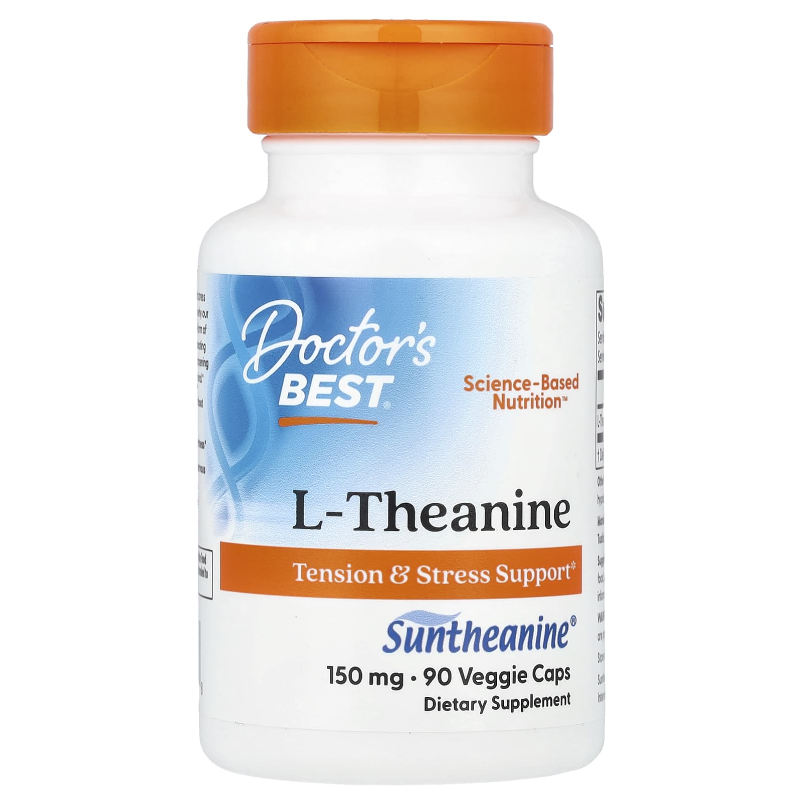 Doctor's Best L-Theanine baksida med näringsfakta