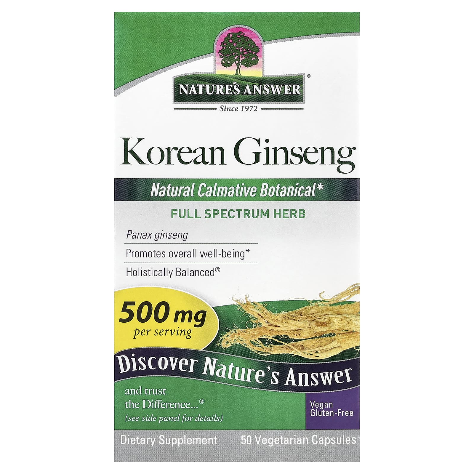 Nature's Answer - Korealainen ginseng - 50 Vcaps