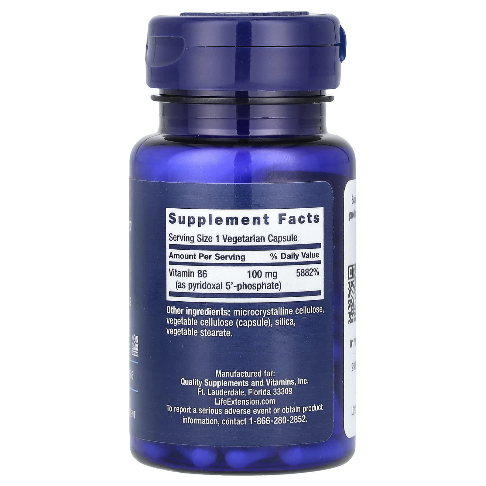 Life Extension Pyridoxal 5'-Phosphate Caps näringsfakta