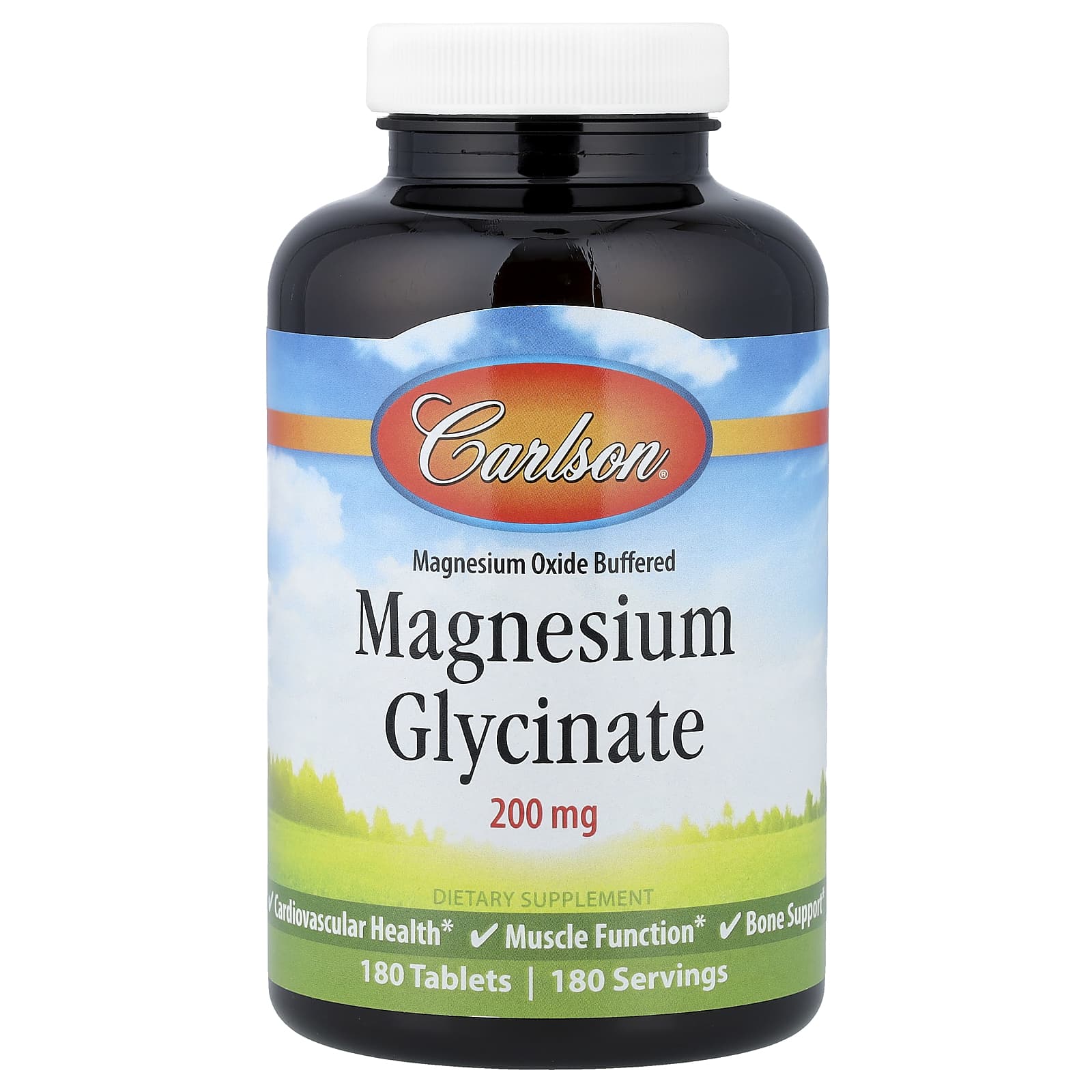 Carlson Labs - Kelaattinen Magnesium - 180 Tablettia
