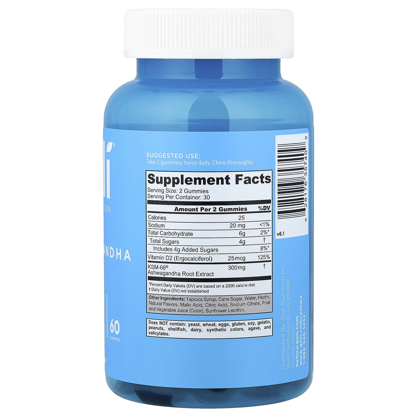 Goli Nutrition - Ashwagandha Gummies - 60 Gummies
