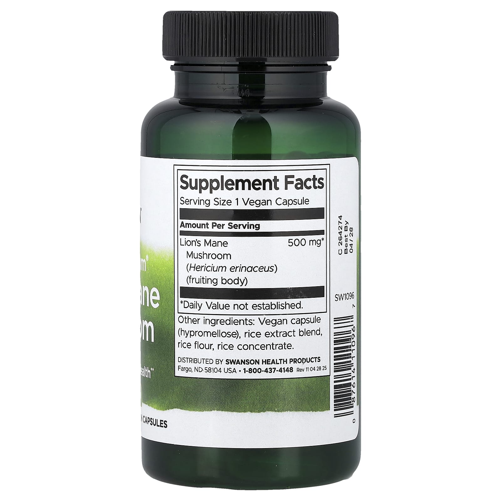 Lion's Mane Mushroom Full Spectrum ingredienser lista