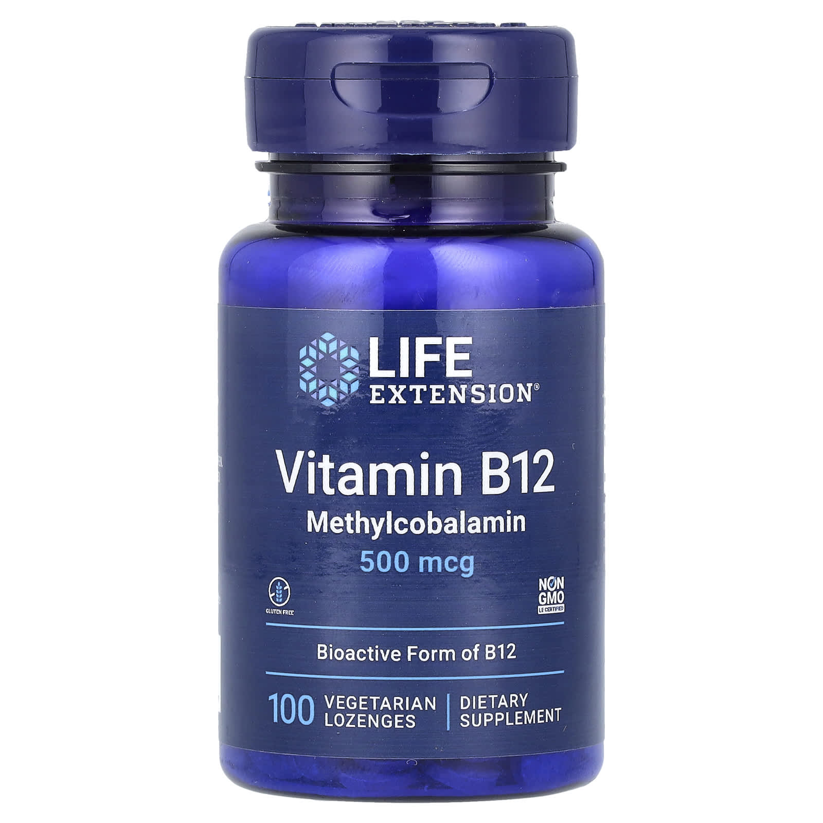Life Extension Vitamin B12 Methylcobalamin baksida