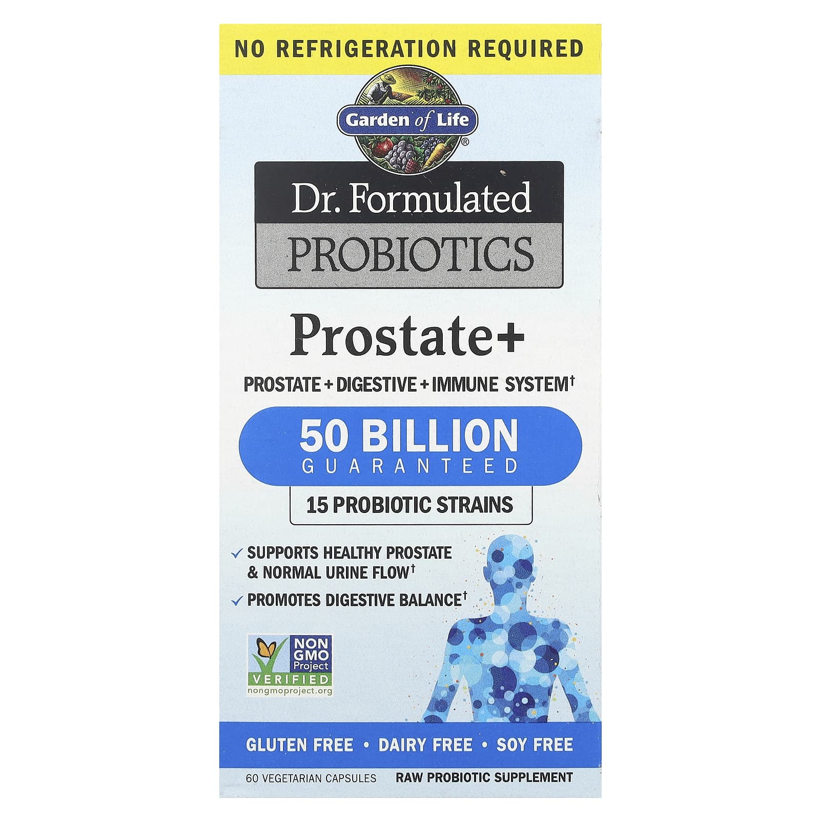 Garden of Life - Dr. Formulated Probiotics Prostate+ - 60 vcaps (KORT DATUM 2026-05-30)
