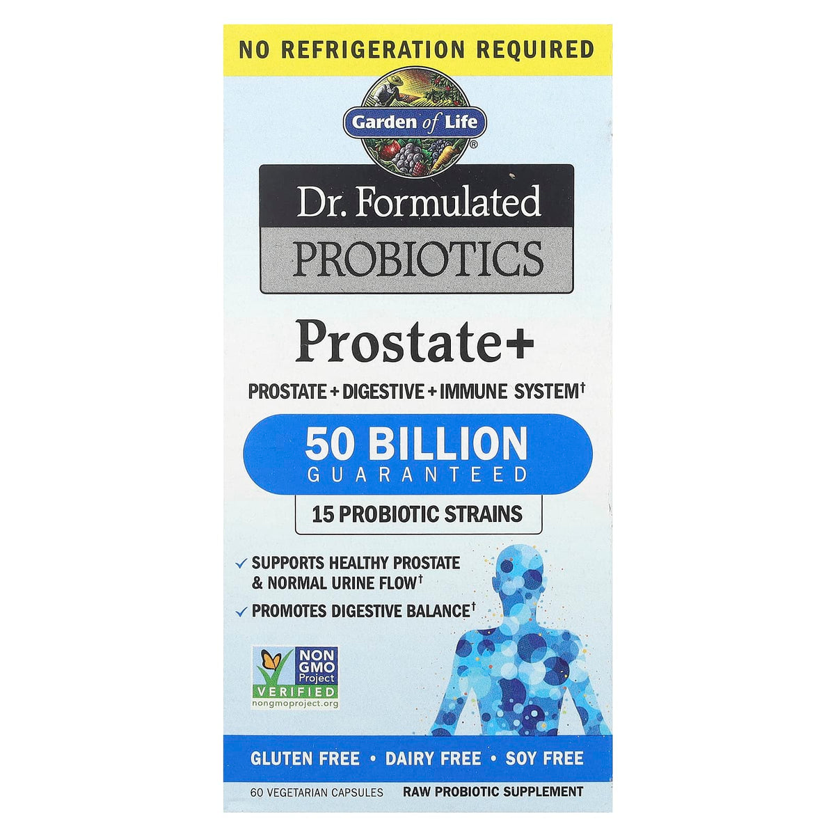 Garden of Life - Dr. Formulated Probiotics Prostate+ - 60 vcaps (KORT DATUM 2026-05-30)