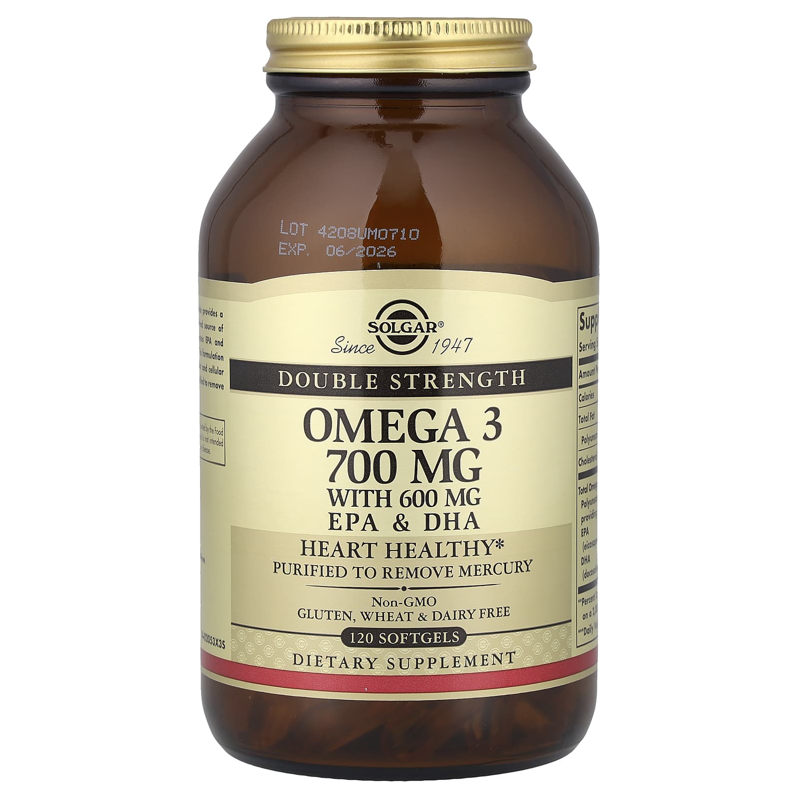 Solgar - Omega 3 Kaksoisvoima - 120 Kapselia