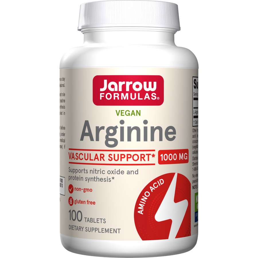 Jarrow Formulas Arginine 1000mg baksida näringsfakta