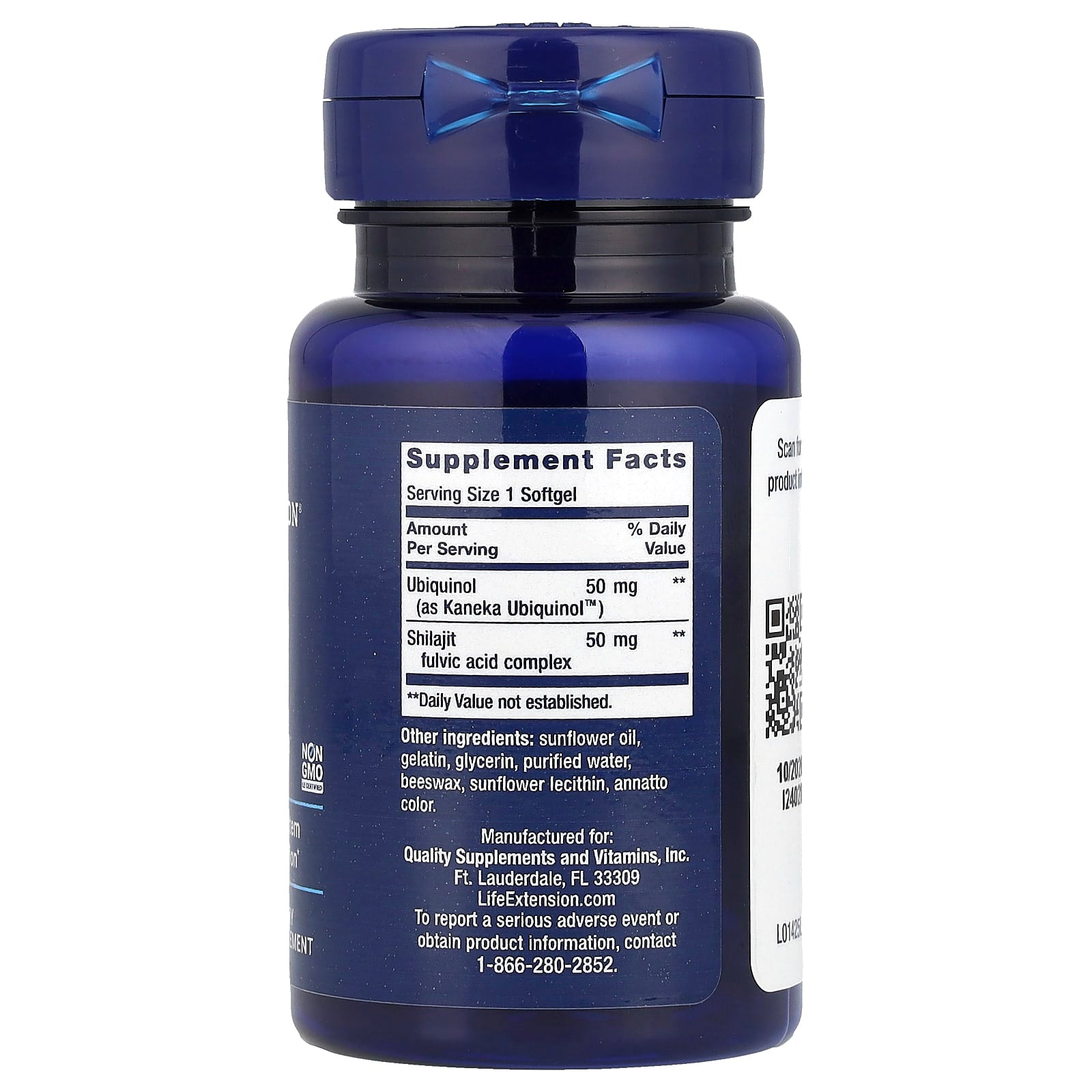 Life Extension - Ubiquinol CoQ10 Mitochondrial Support 50mg - 100 Sgels