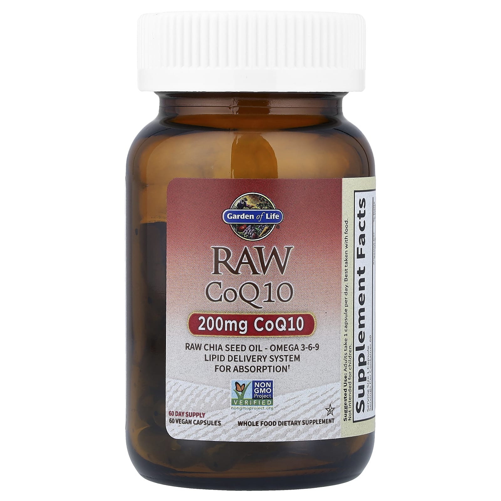 Garden of Life RAW CoQ10 dosering information