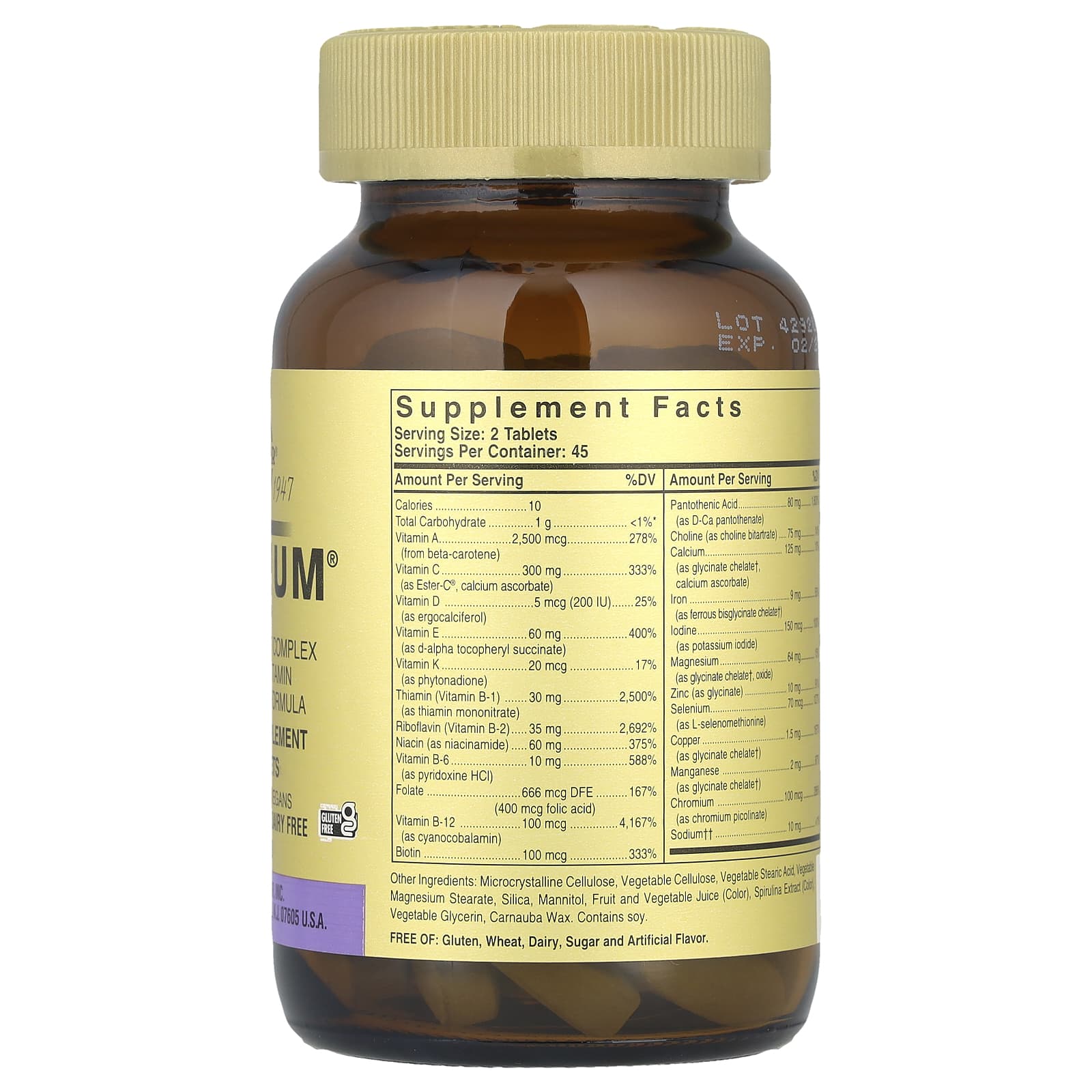 Omnium Phytonutrient Complex baksida näringsfakta