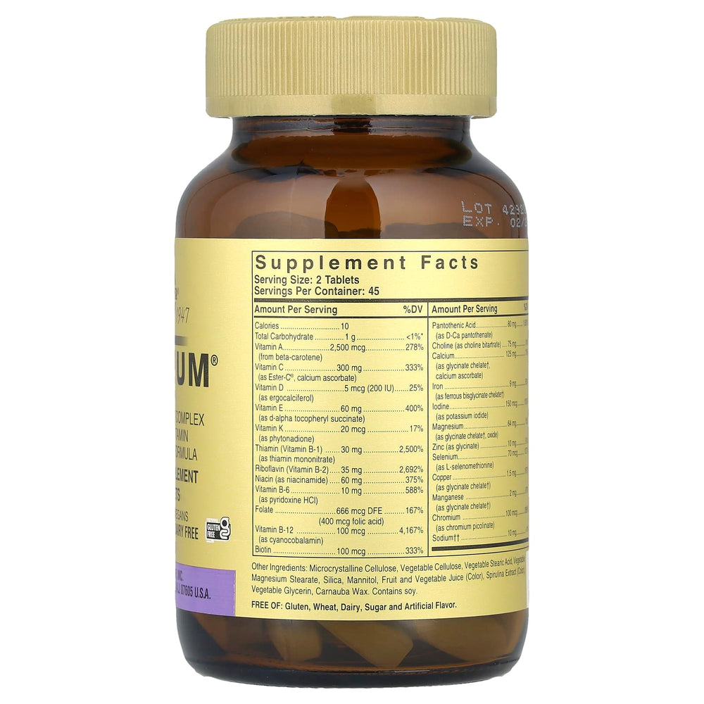 Omnium Phytonutrient Complex baksida näringsfakta