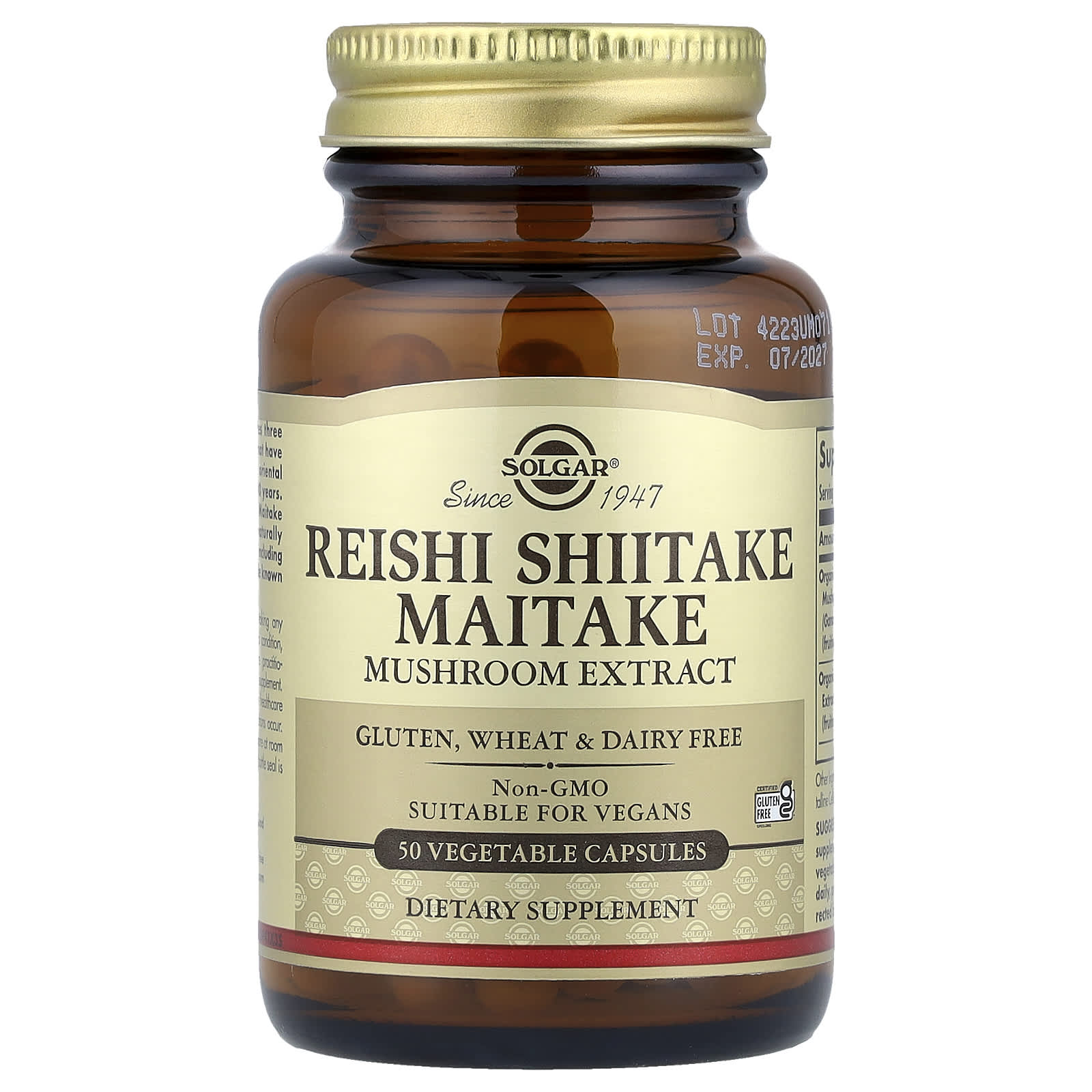 Reishi, Shiitake & Maitake Svampextrakt framsida