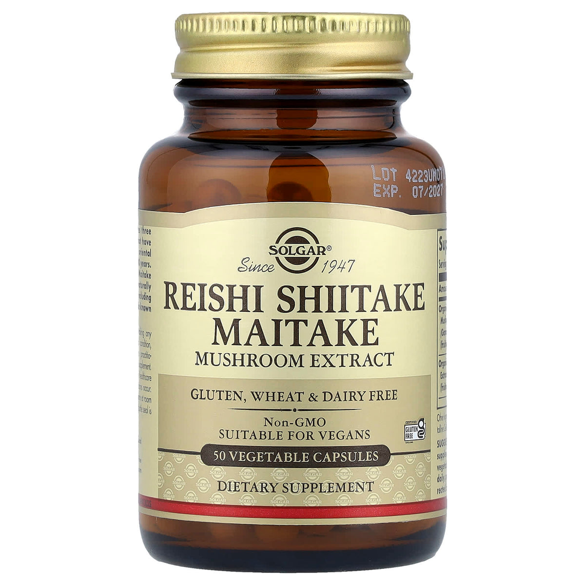 Reishi, Shiitake & Maitake Svampextrakt framsida