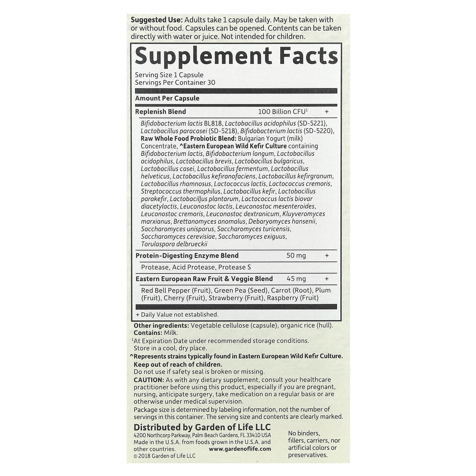 Garden Of Life - Raw Probiotics Ultimate Care - 30 Caps