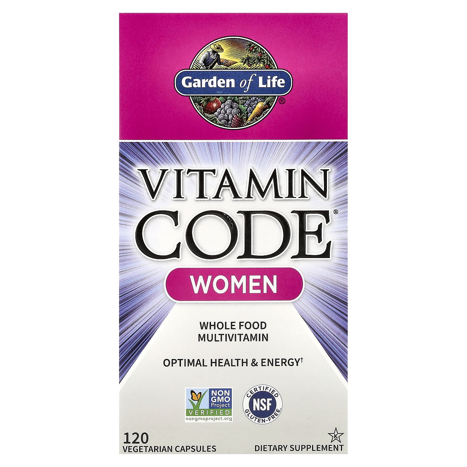Vitamin Code Women baksida näringsfakta