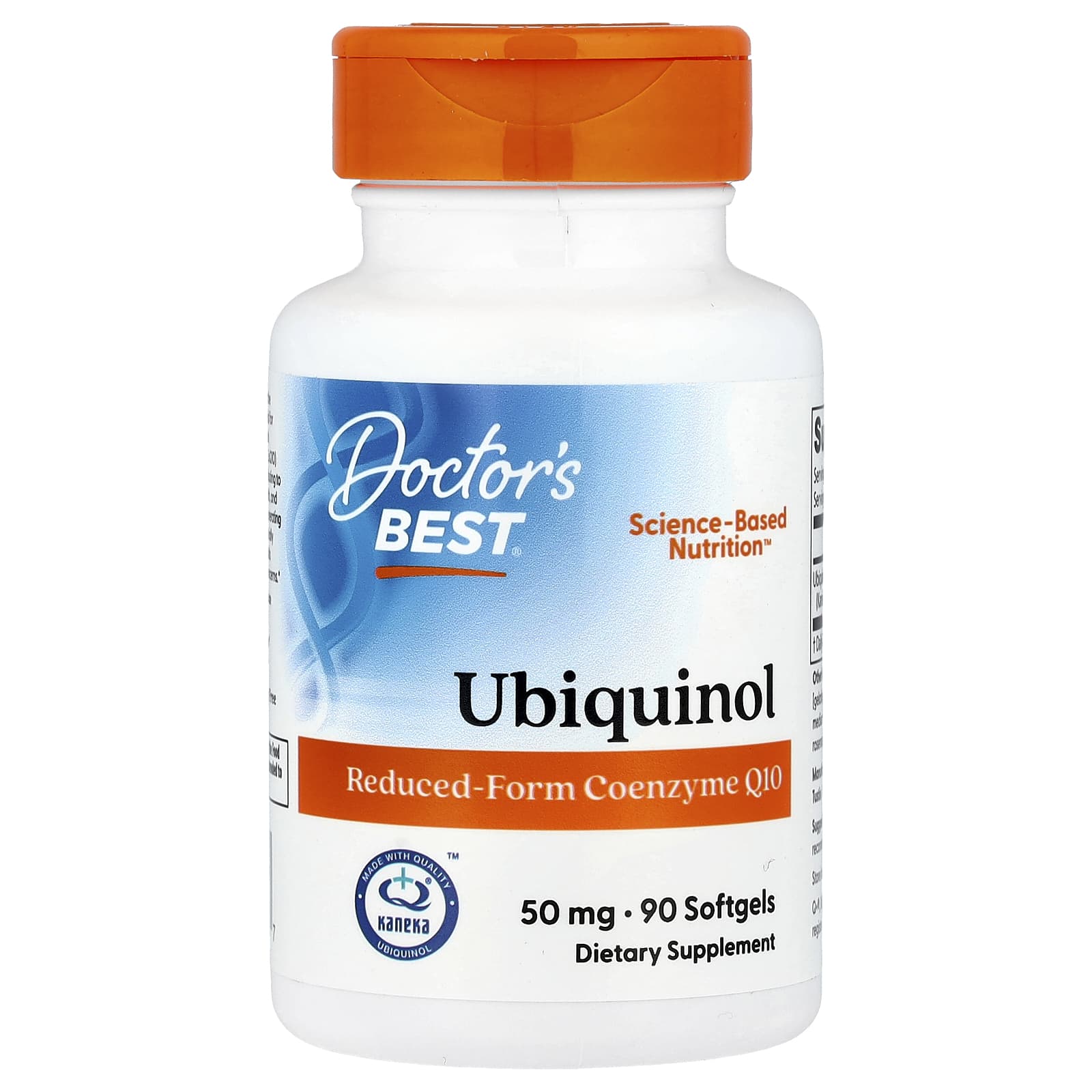 Doctor's Best Ubiquinol 50mg baksida