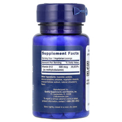 Life Extension Vitamin B12 näringsfakta och ingredienser