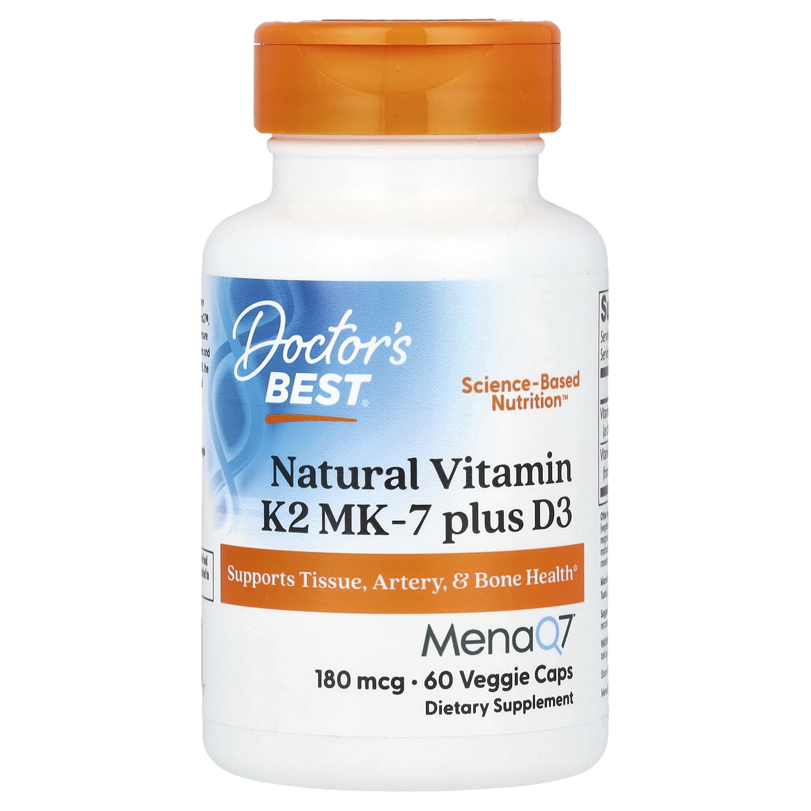 Doctor's Best Natural Vitamin K2 MK7 ingredienser