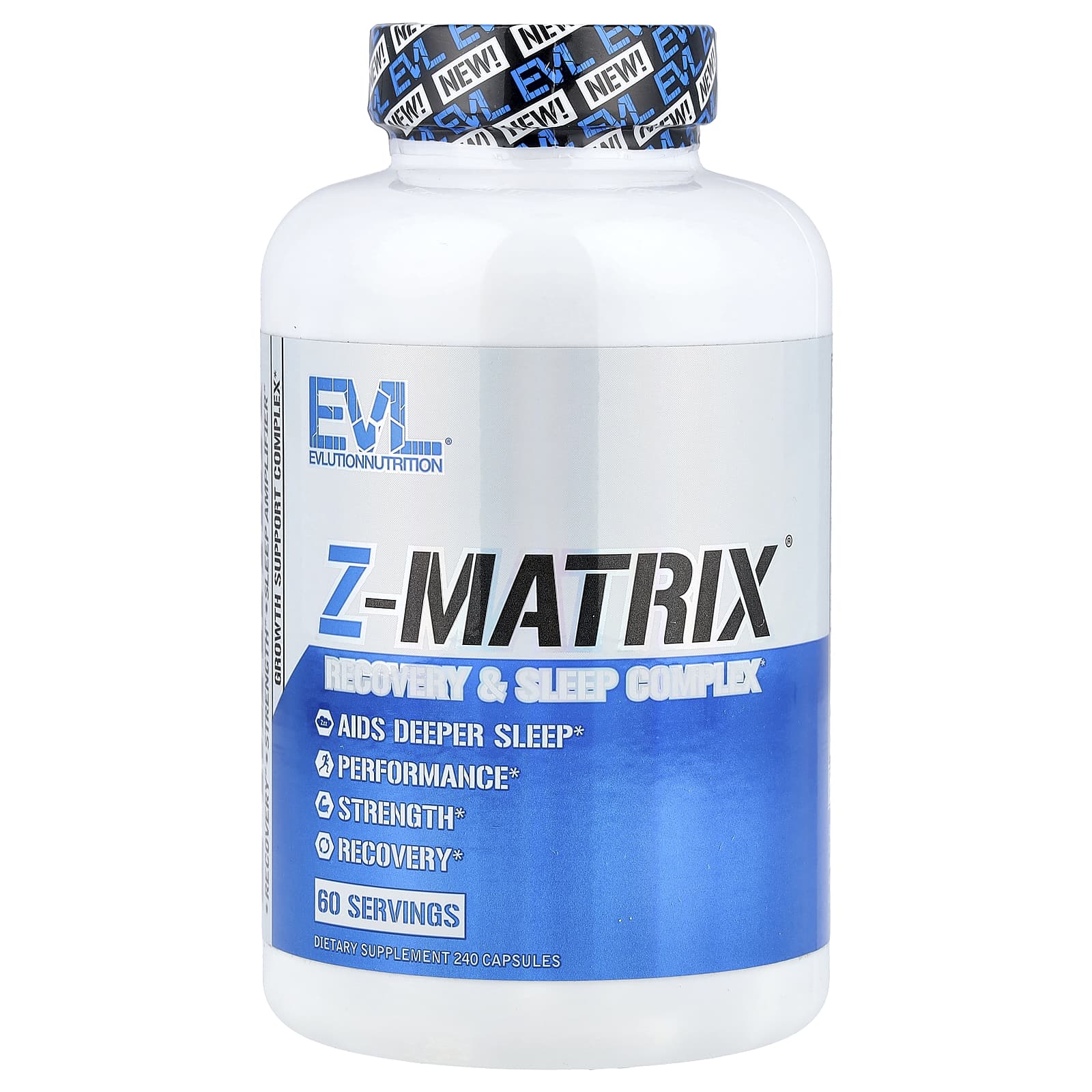 Z-Matrix baksida med näringsfakta och dosering