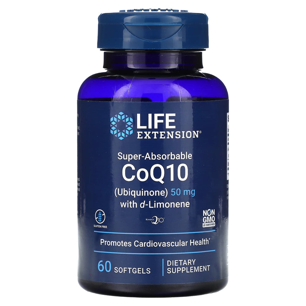 Life Extension Super-Absorbable CoQ10 baksida