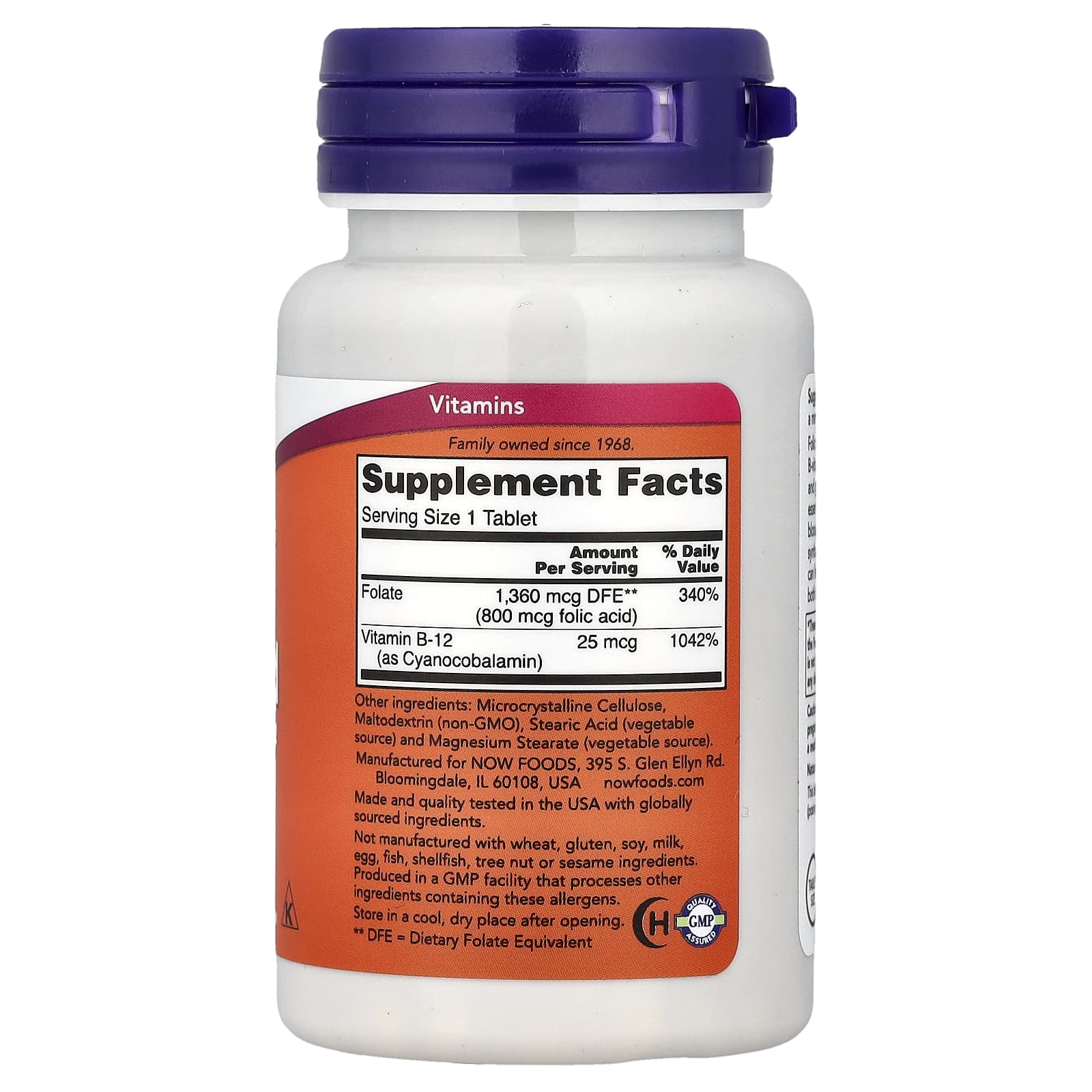 NOW Foods - Folic Acid with Vitamin B-12