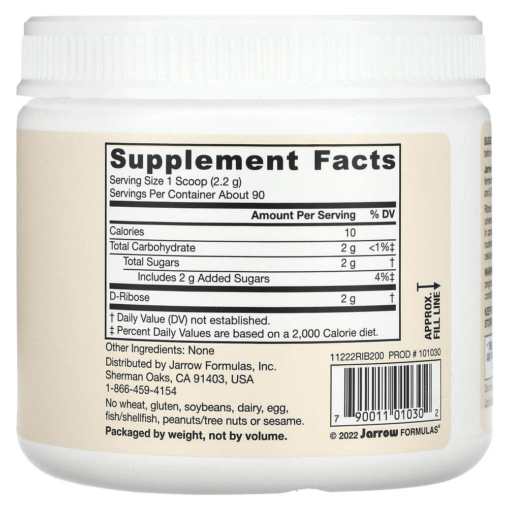 D-Ribose näringsfakta och ingredienser