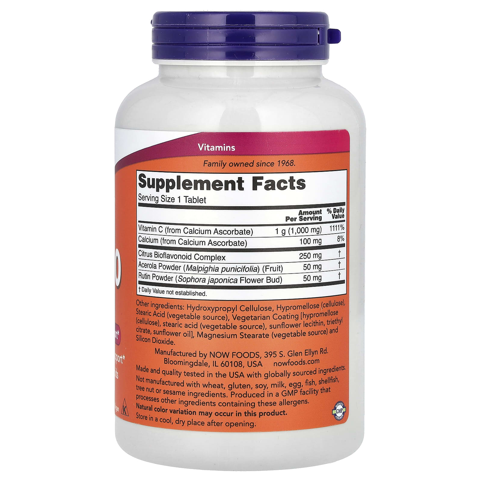 Vitamin C-1000 Complex ingredienser lista