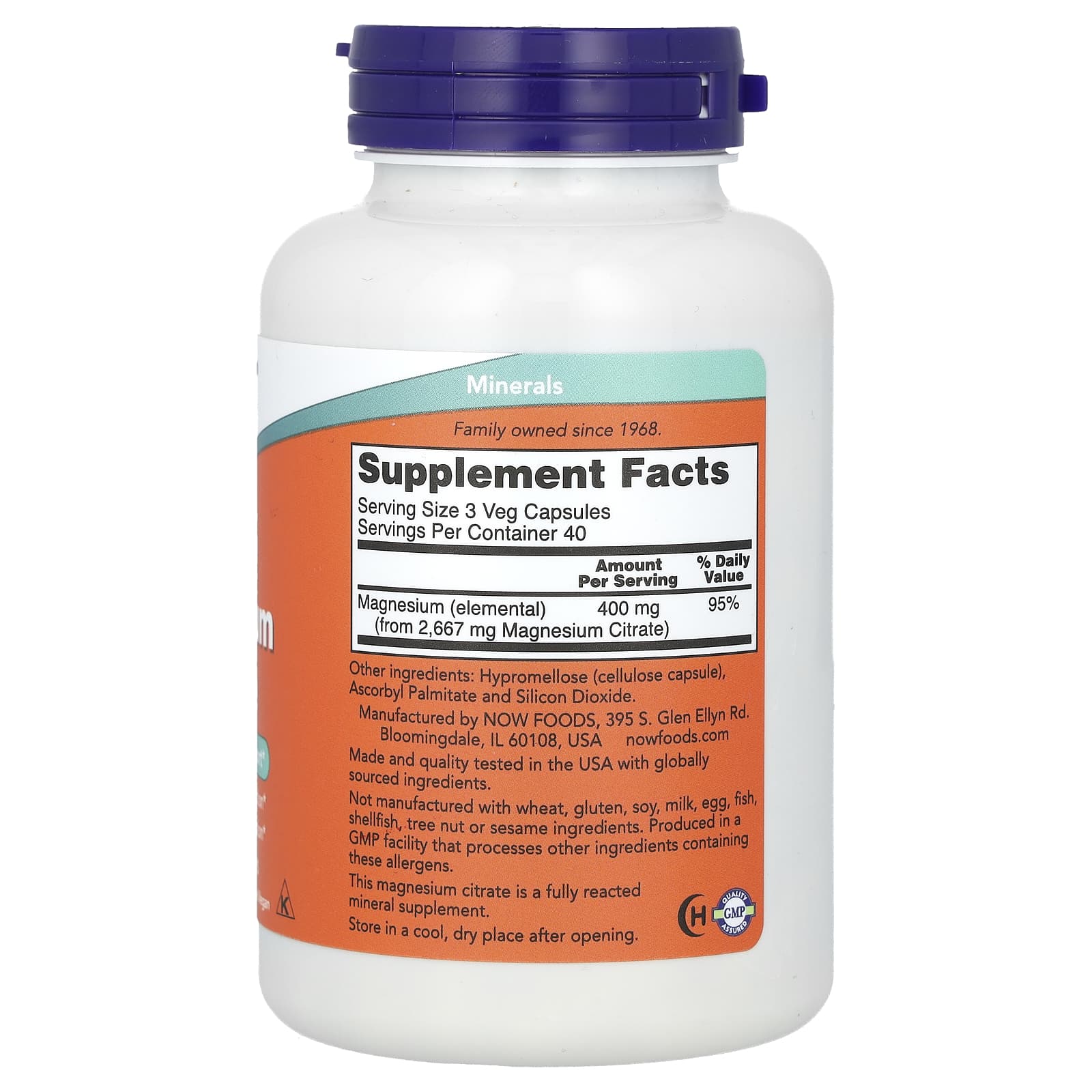 Now Foods - Magnesium Citrate
