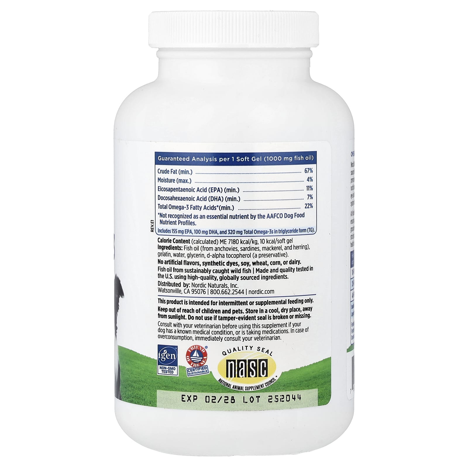 Omega-3 Pet förpackning full översikt
