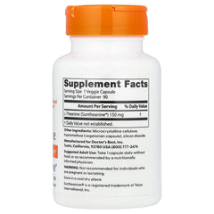 Doctor's Best L-Theanine ingredienser och etikett